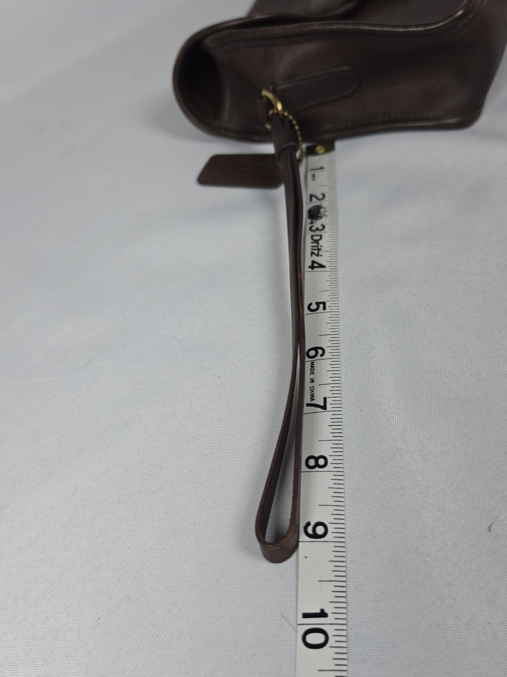COACH Vintage Brown Leather Men’s Turnlock Clutch Wristlet Bag 9971 USA M OS - Picture 7 of 15